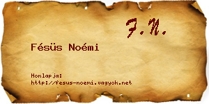 Fésüs Noémi névjegykártya
